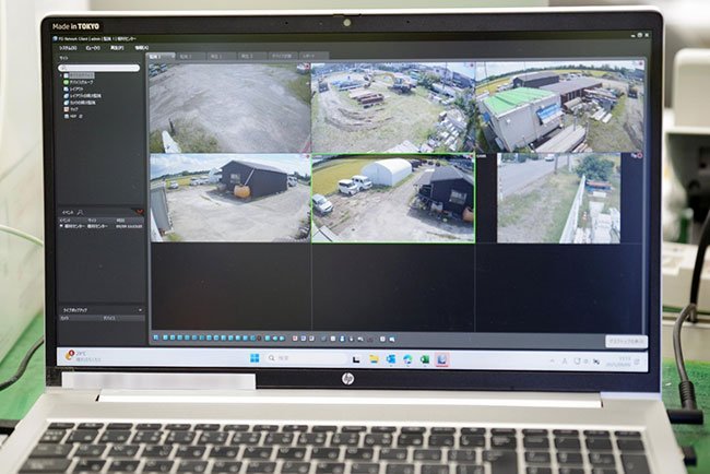 リモートカメラで常時監視している資材センターの様子