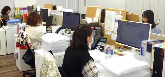 通信環境が改善し、生産性が高まった事務管理部門