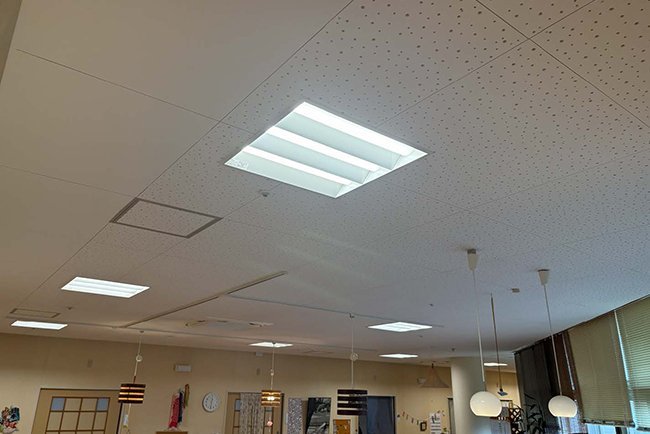 全館照明をLEDに切り替えた