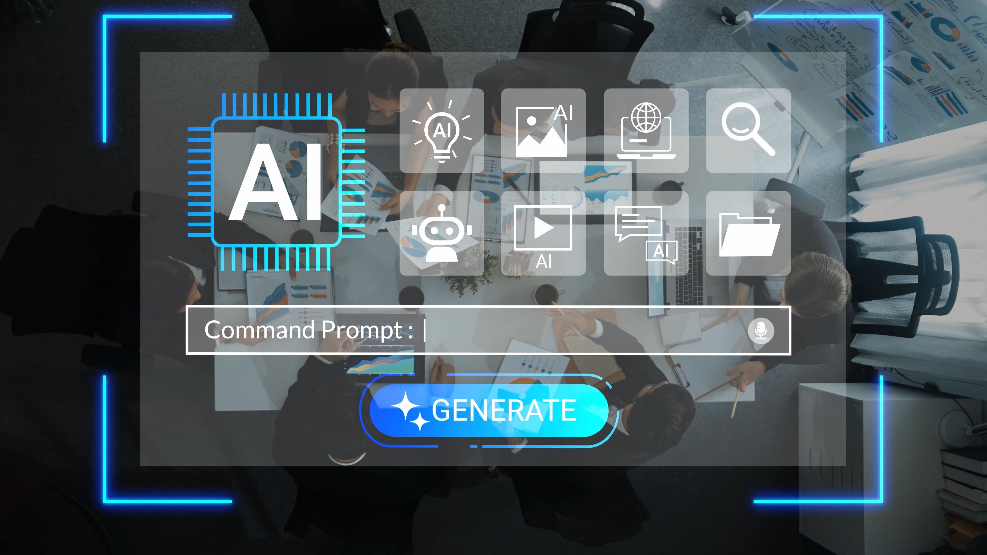 業務でのAI活用と処理安定性をイメージしたシーン