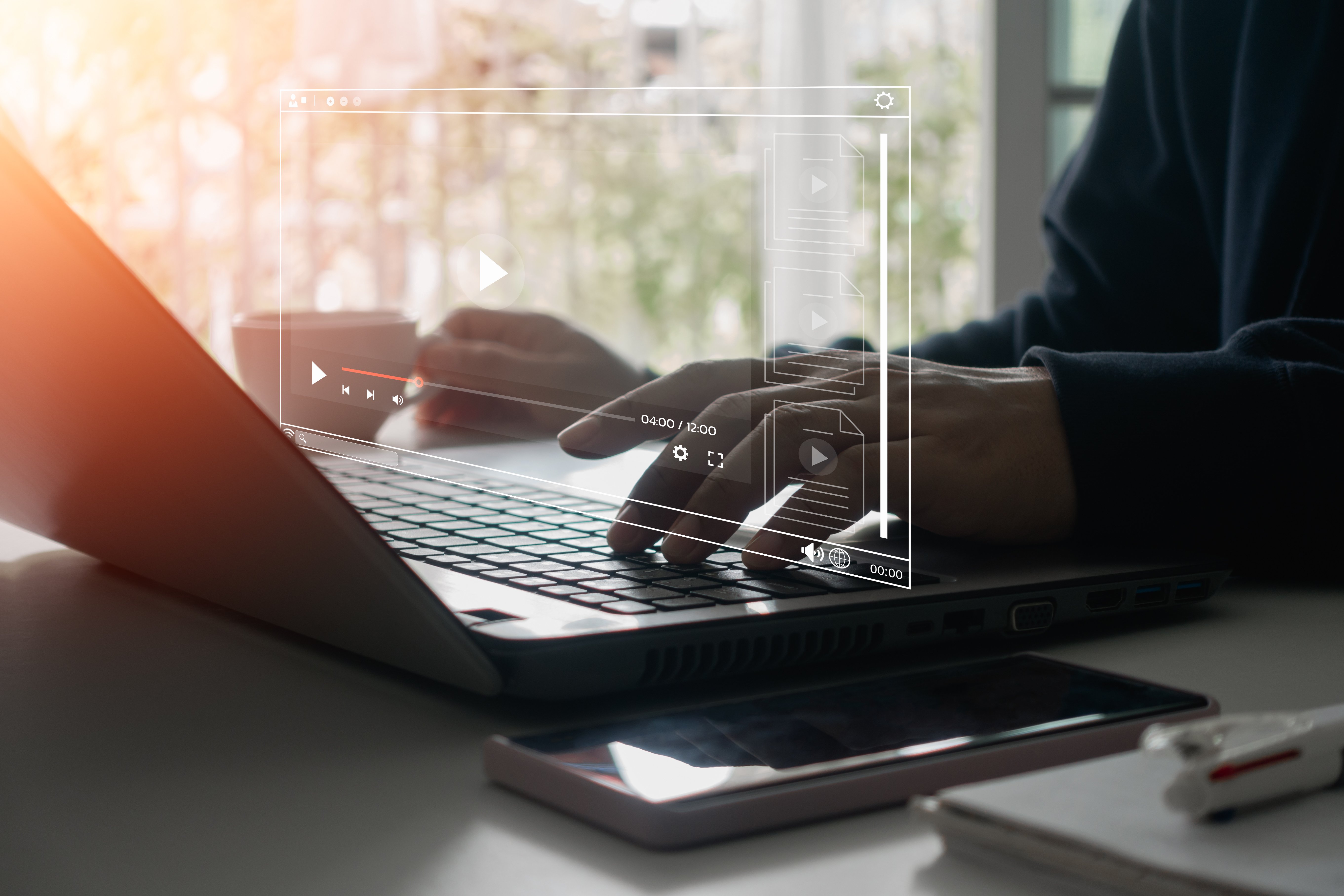 デジタル技術を活用したノートPC業務のイメージ