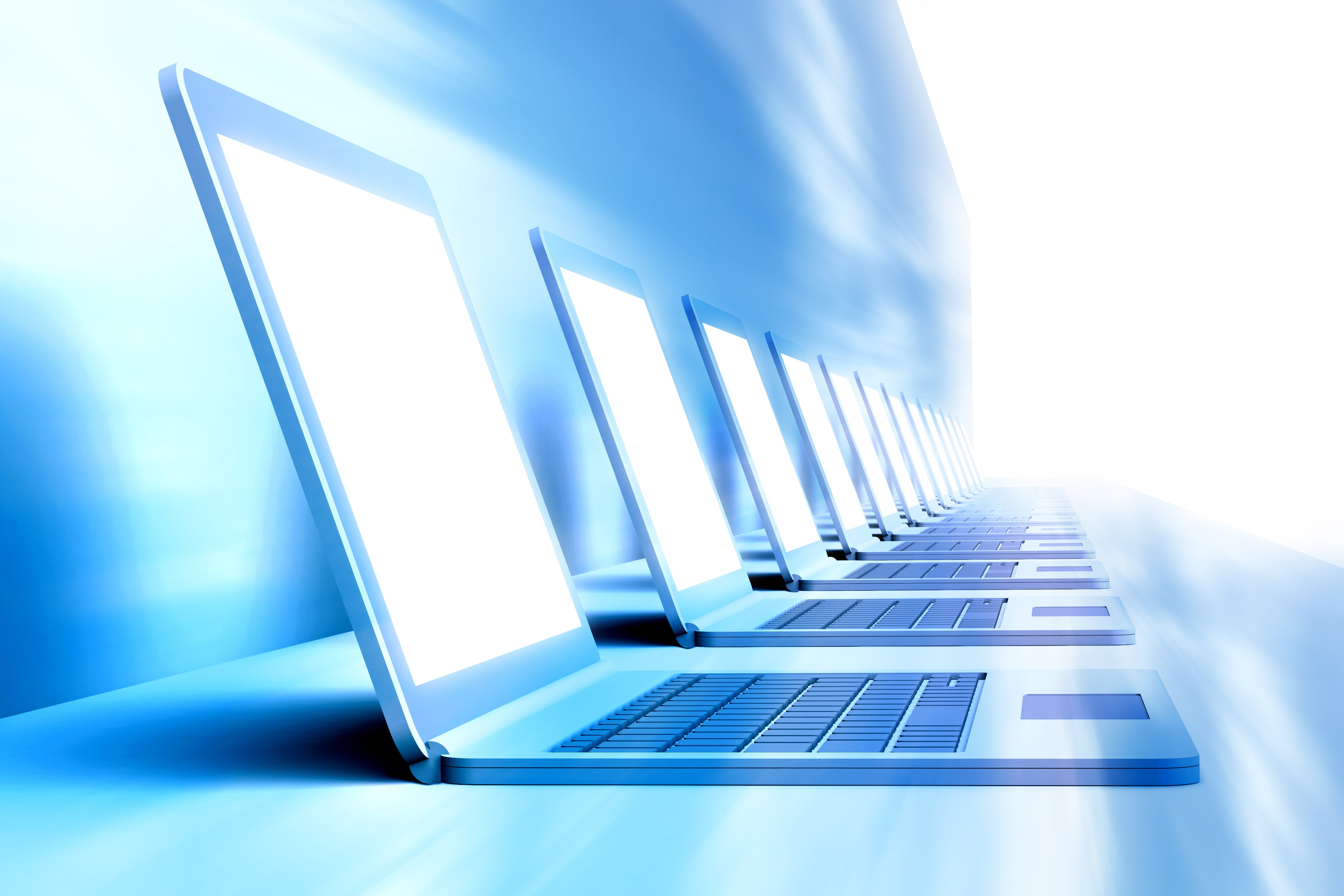 AI時代の新しいPCカテゴリーを象徴する複数のノートPCのイメージ図