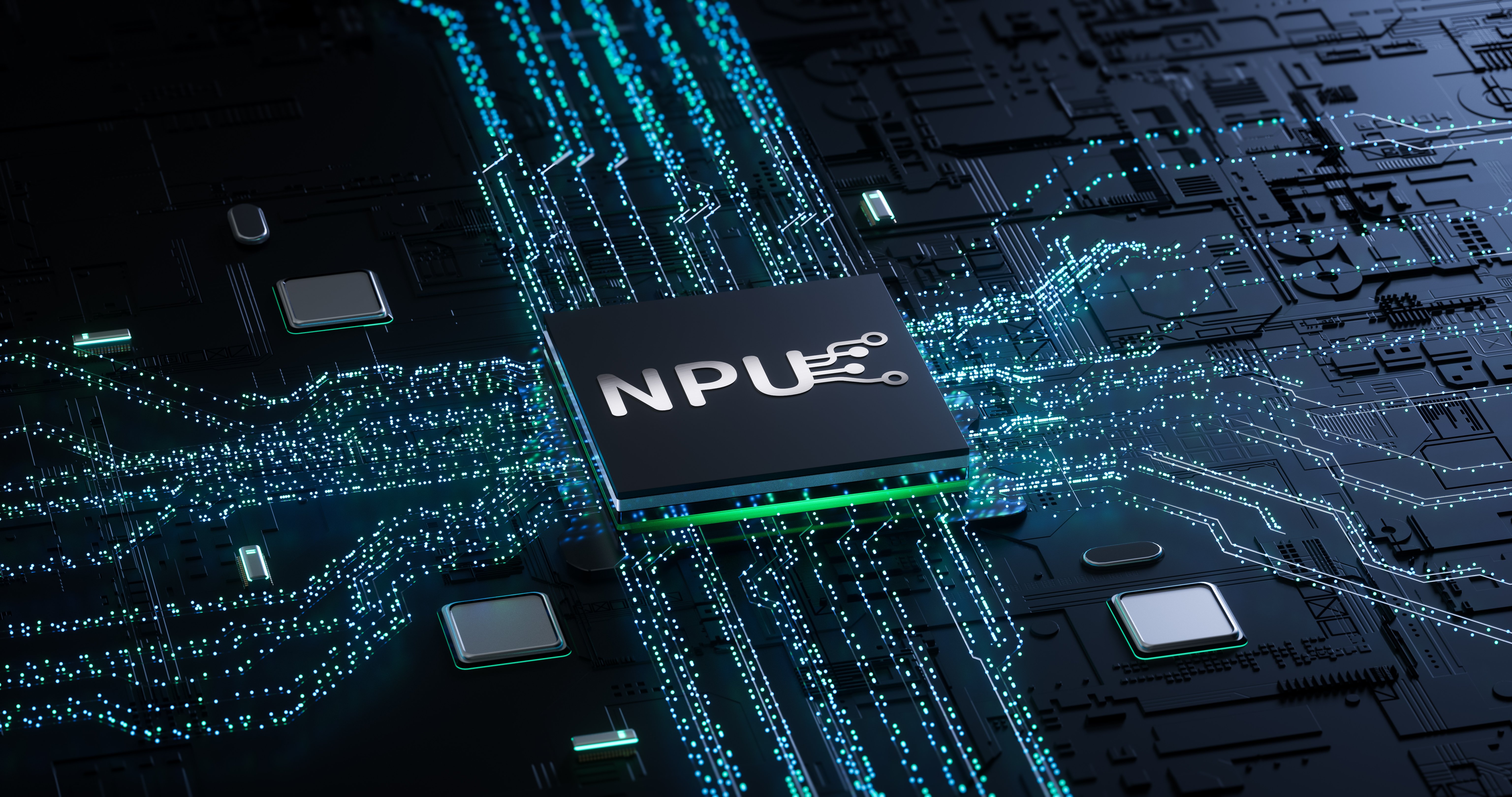 AI処理を担うNPUチップのイメージ