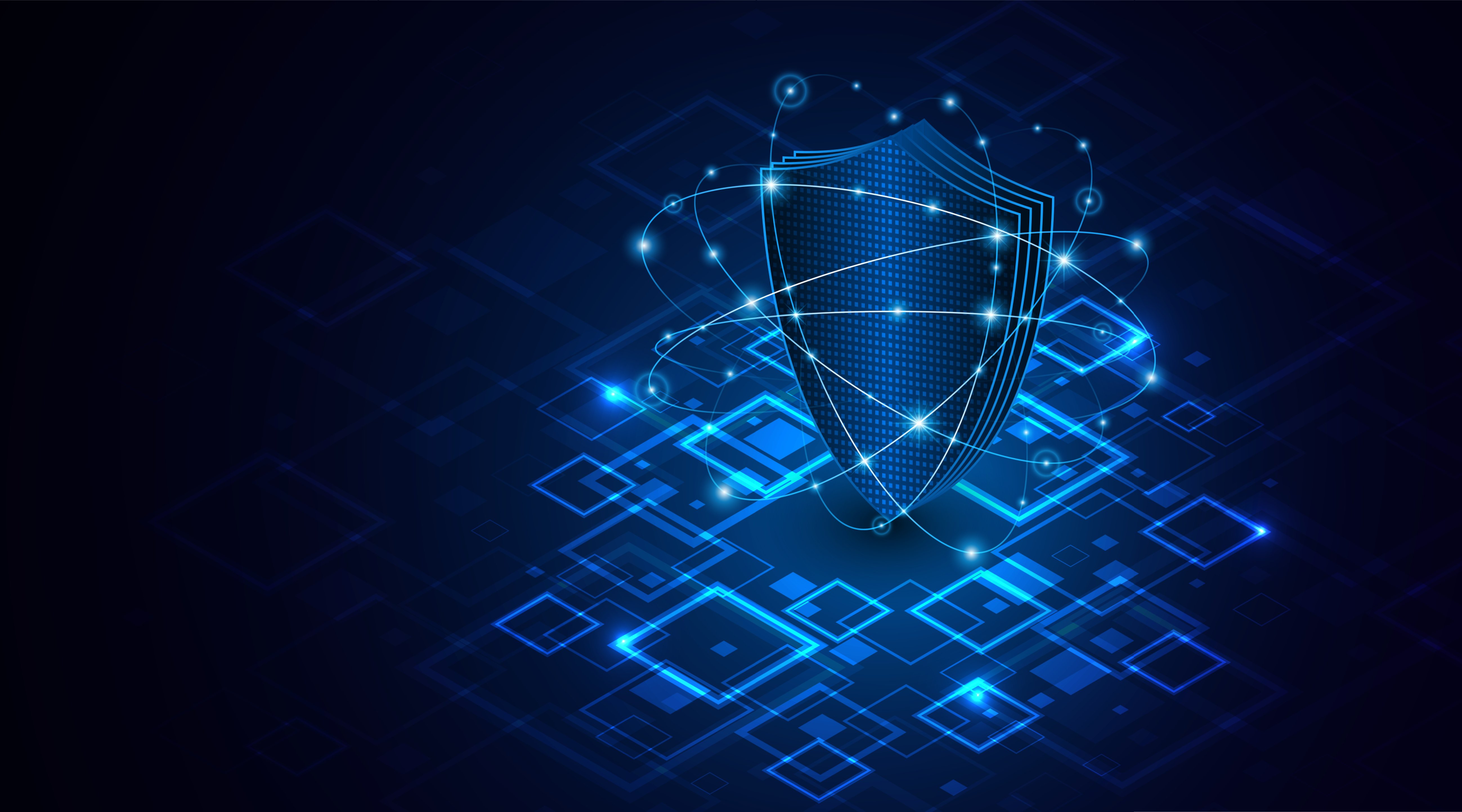 デジタル空間上のセキュリティシールドによる情報保護のイメージ