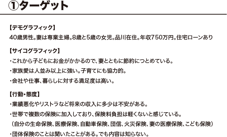 CBS記入例 ある企業グループの団体保険 ターゲット