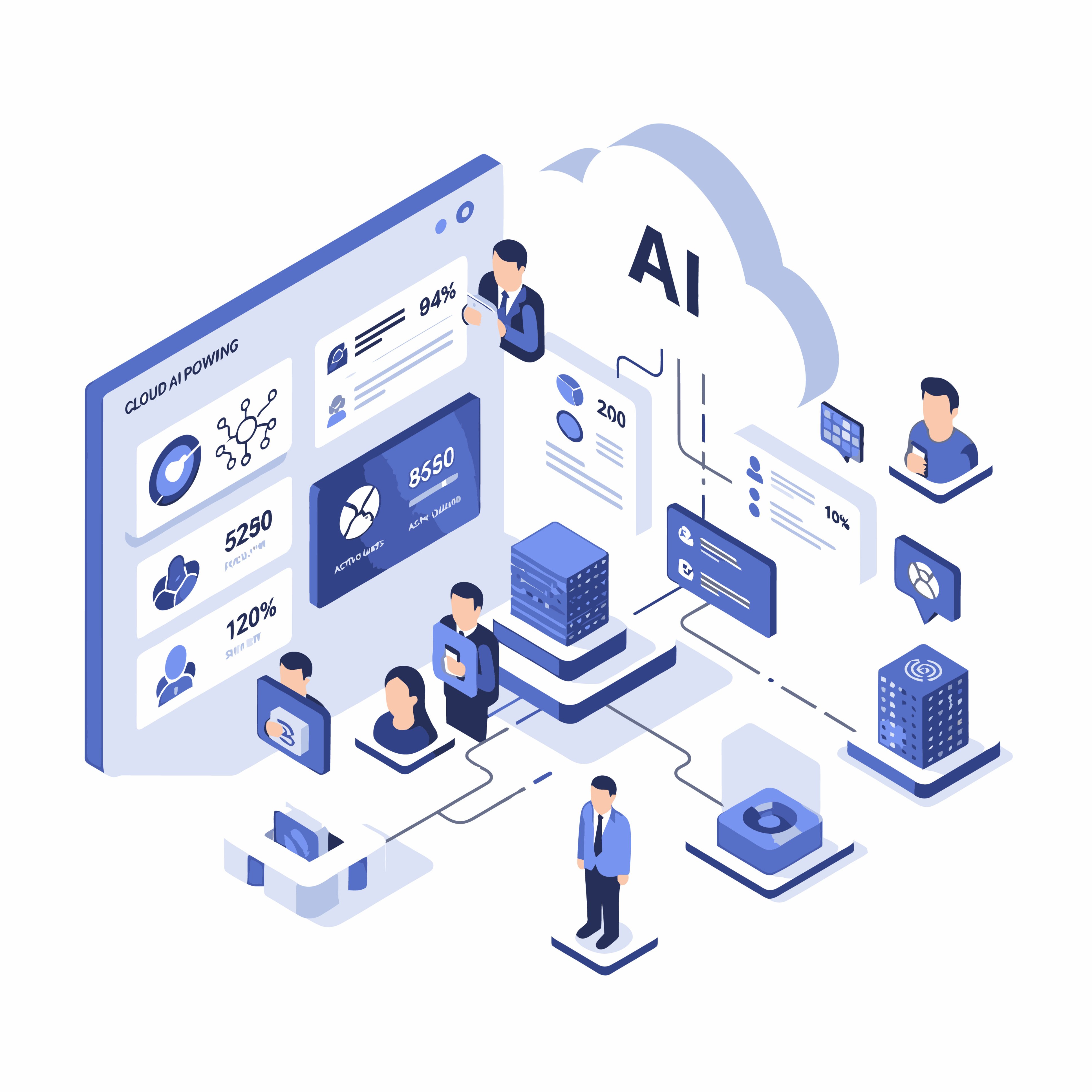 社内業務を自動化する生成AIの仕組みイメージ