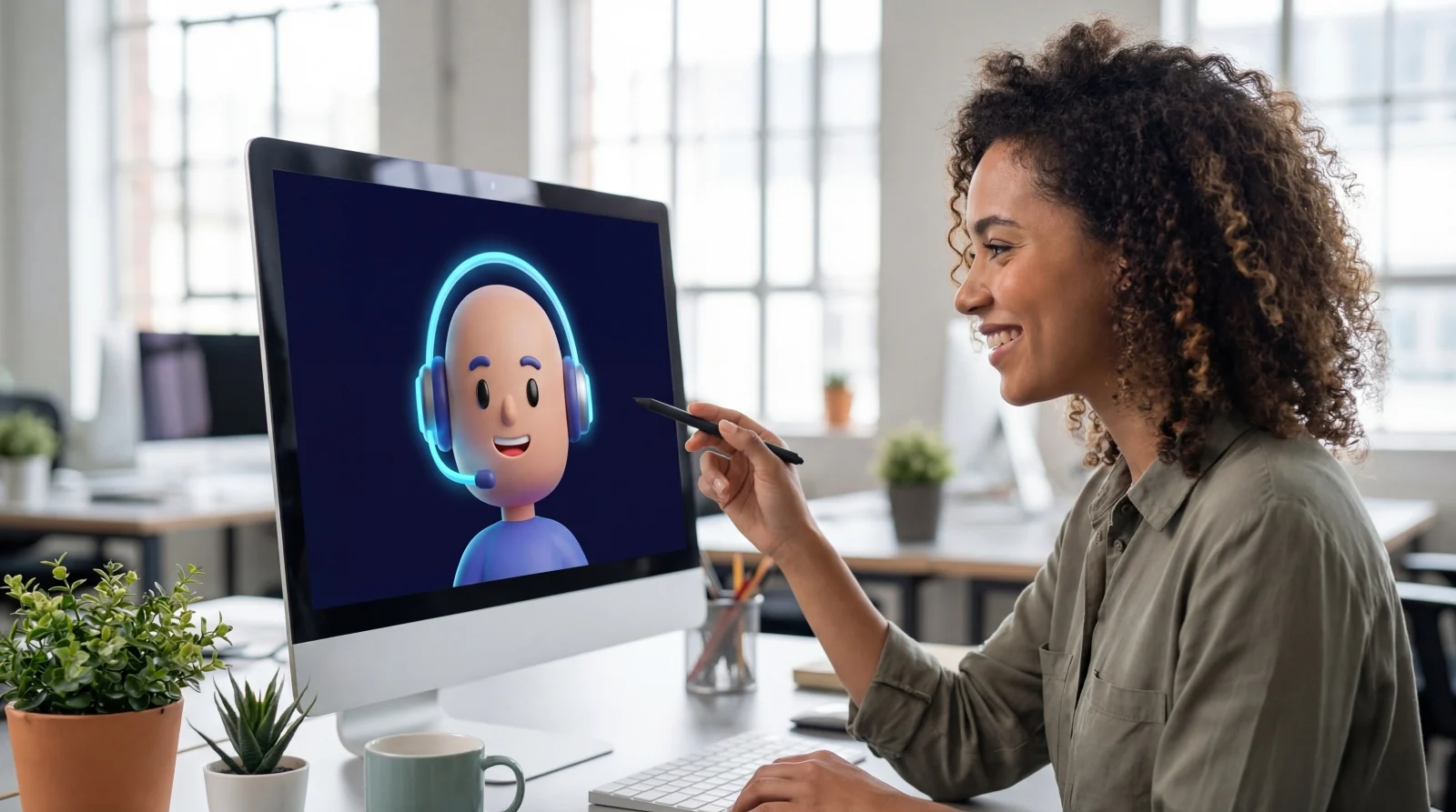 User interacting with an AI chatbot on a computer screen