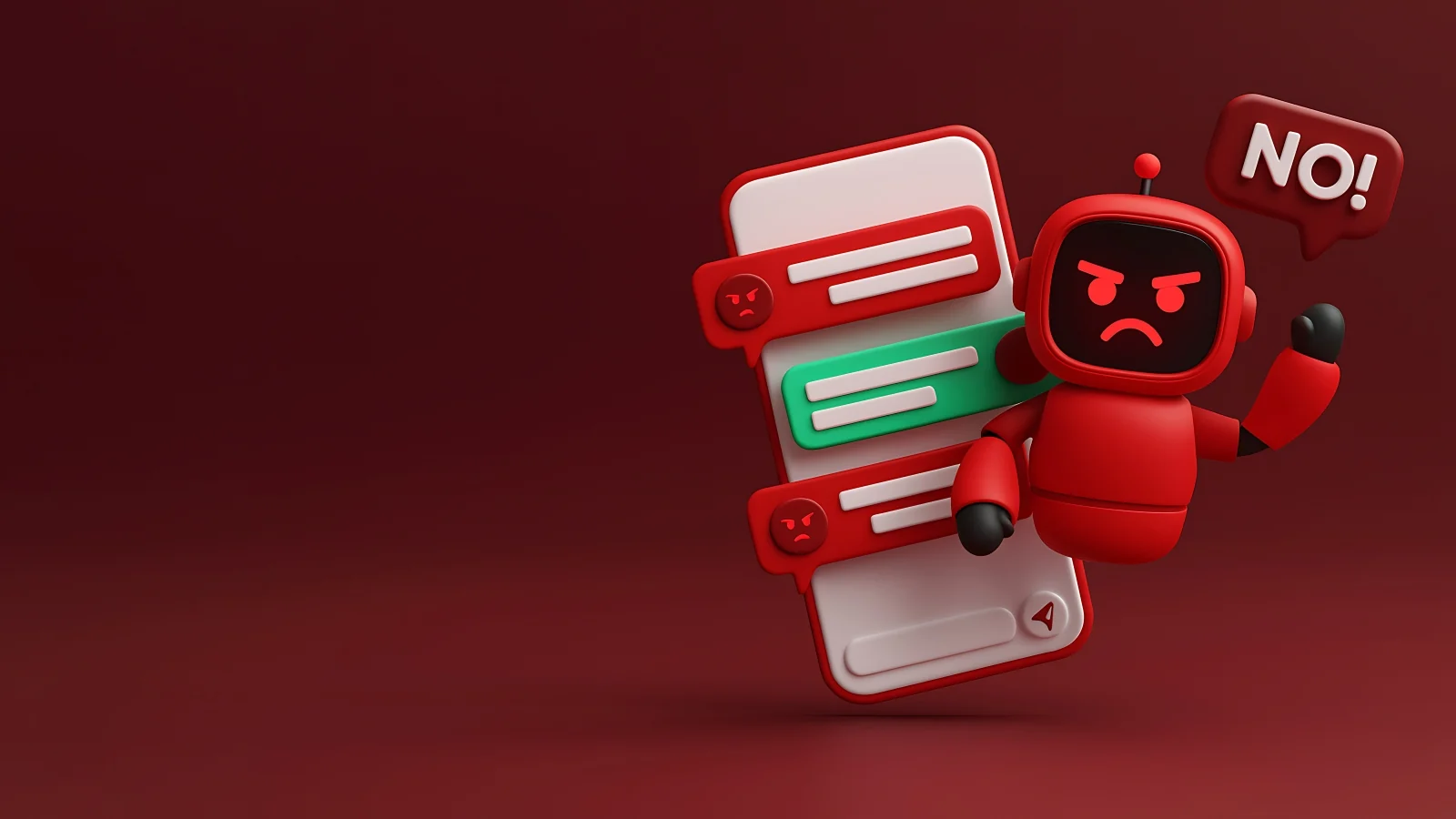 User frustration and rejection of chatbot interactions on a mobile device