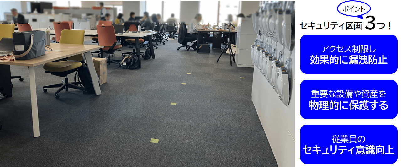 リコージャパン北海道のセキュリティ区画