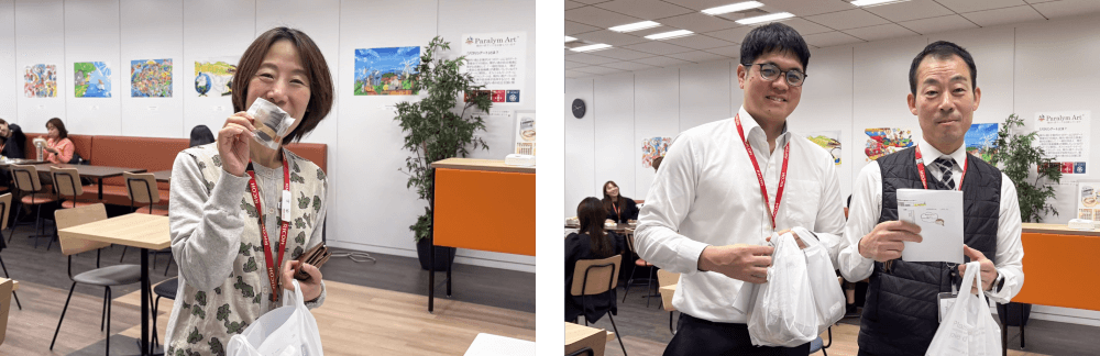 買う知るボランティアでのドマーニさんの注文販売受け渡しの様子