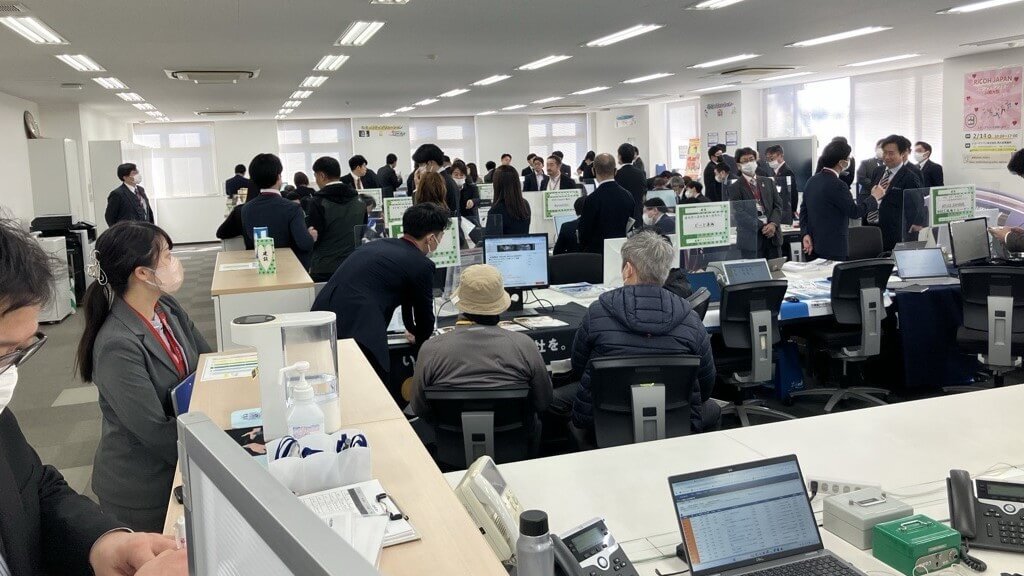 バレンタインフェアの展示会場