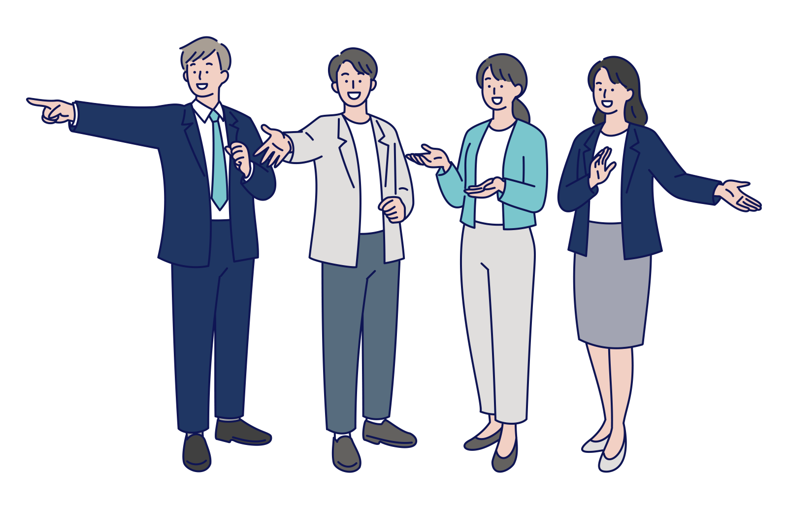 セキュリティ専門人材の人々のイラスト