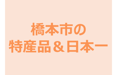橋本市の特産品＆日本一
